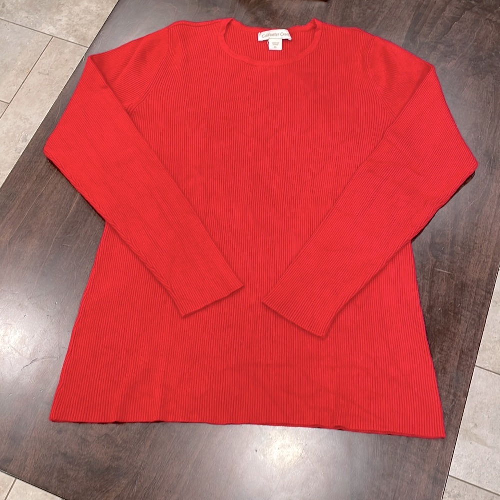 Coldwater Creek ladies ribbed sweater, Petite large